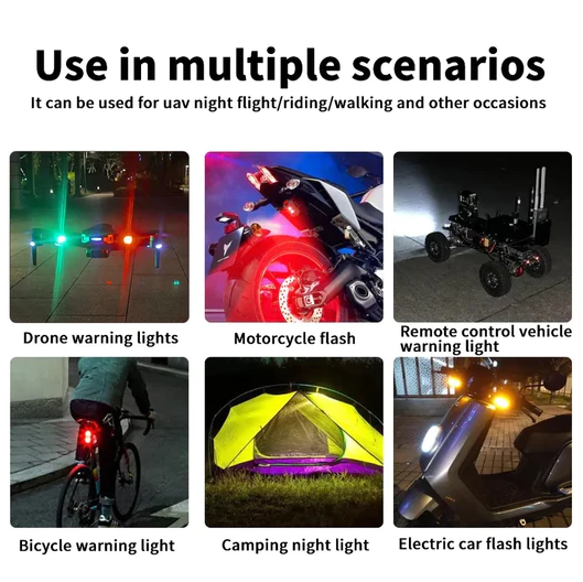 Mini Luz de Aviso Intermitente para Carro e Bicicleta Luz Estroboscópica 7 Cores - Deka Express